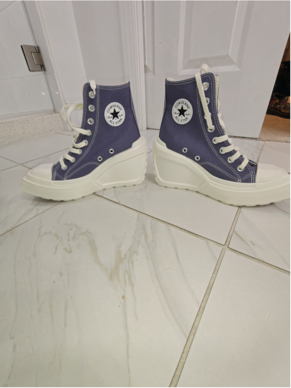 Converse Chuck 70 De Luxe Wedge 'lavender Ash' Women's Shoe New W/o Box Size 5.5 - Picture 10 of 12